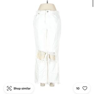 We The Free White Flare Wide Leg Jeans